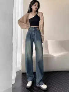 StyleCast Women Wide Leg High-Rise Jeans