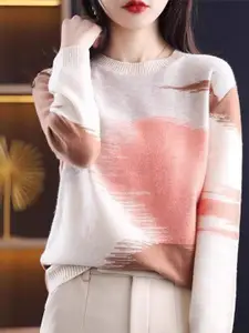 StyleCast Women Abstract Printed Long Sleeves Top