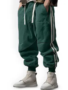 StyleCast x Revolte Men Striped Loose Fit Easy Wash Joggers Trousers