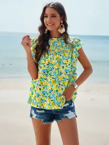 StyleCast Women Floral Printed Round Neck Top