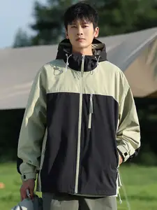 StyleCast x Revolte Men Hooded Colourblocked Casual Windcheater Jacket