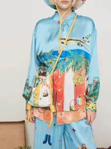 StyleCast x Revolte Women Graphic Printed Oversized Casual Shirt