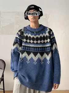 StyleCast x Revolte Men Cable Knit Pullover