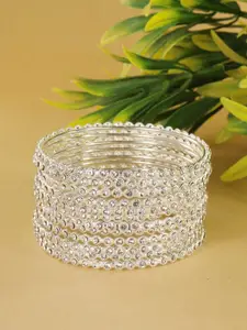LAVAZZA Set Of 12 Zircon Stone Studded Kada Bangles