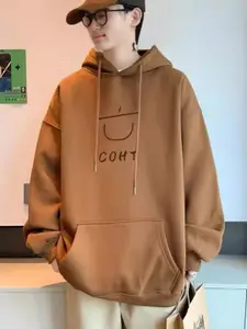 StyleCast x Revolte Men Typography Printed Hood Pullover Sweatshirt