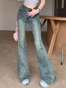 StyleCast Women Wide Lag High-Rise Light Fade Jeans