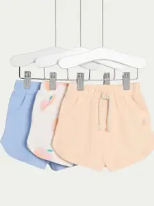 Marks & Spencer Girls Pack Of 3 Pure Cotton Regular Shorts