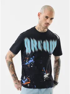 Snitch Men Printed Slim Fit T-shirt