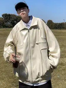 StyleCast x Revolte Men Spread Collar Solid Casual Bomber Jacket