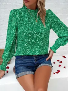 StyleCast Women Floral Printed High Neck Top