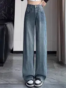 StyleCast Women Straight Fit High-Rise Light Fade Denim Jeans