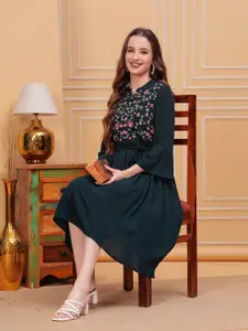 all about you Women Flared Sleeve Fit & Flare Dress