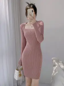 StyleCast x Revolte Women Square Neck Bodycon Dress