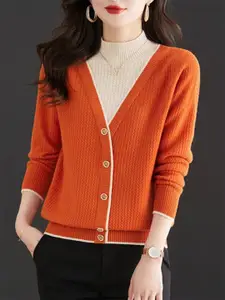 StyleCast Women V - Neck Long Sleeves Top