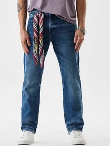 Snitch Men Snitch Blue Mid-Rise Relaxed Fit Jeans