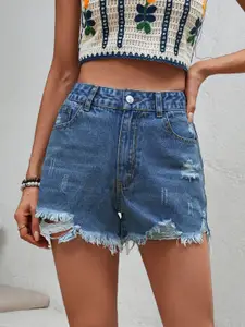StyleCast x Revolte Women Mid-Rise Denim Shorts