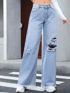 StyleCast Women Blue Boyfriend Fit Mid-Rise Mildly Distressed Jeans