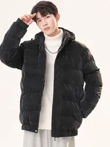 StyleCast x Revolte Men Hooded Solid Casual Padded Jacket