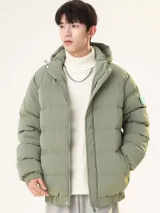 StyleCast x Revolte Men Hooded Solid Casual Puffer Jacket