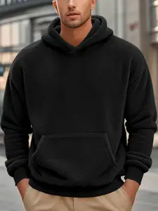 StyleCast x Revolte Mens Polyester Hooded Solid Sweatshirt
