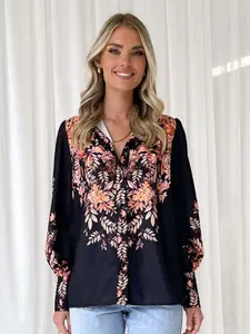 StyleCast Black Printed Casual Shirt