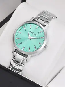 DressBerry Women Brass Dial & Stainless Steel Straps Analogue Watch DB-034-Sky Blue