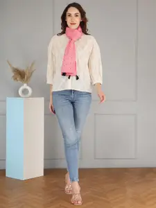 SWITCHON Women Embroidered Scarf