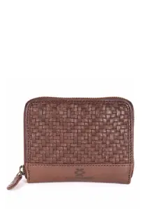 KOMPANERO Women Geometric Leather Zip Around Wallet