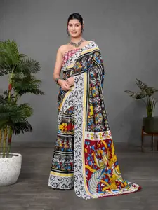 Anouk Kalamkari Printed Pure Cotton Bagru Saree
