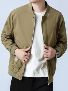 StyleCast x Revolte Men Stand Collar Solid Casual Windcheater Jacket