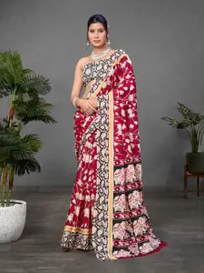 Anouk Kalamkari Printed Pure Cotton Bagru Saree