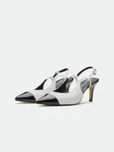 Oroh Leather Party Stiletto Pumps with Buckles