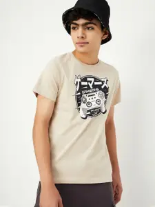 max Boys Printed Applique T-shirt