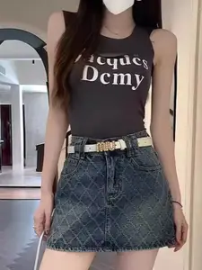 StyleCast Women Printed A-Line Mini Skirt