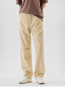 Snitch Men Textured Corduroy Trousers