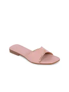 Shoestail Women Open Toe Flats