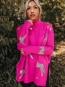 StyleCast x Revolte Women Printed Mock Collar Long Sleeves Pullover