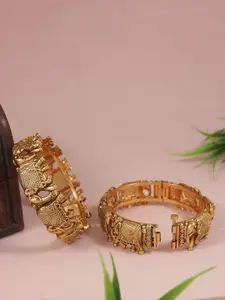 SGA FASHION Set Of 2 Gold-Plated Bangles