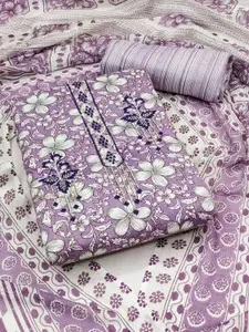 Panzora Floral Embroidered Unstitched Dress Material