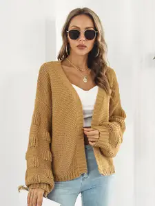 StyleCast Women Mustard Solid Long Sleeves Sweaters