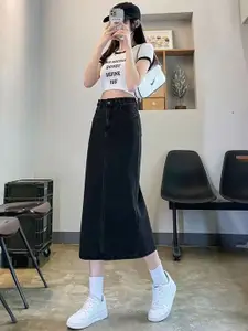 StyleCast x Revolte Women High Rise Flared Skirt