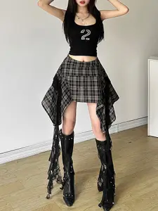 StyleCast x Revolte Checked Peplum Mini Skirt