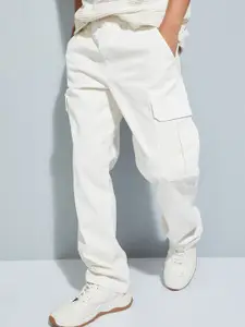 max Men Regular Fit Mid-Rise Trousers