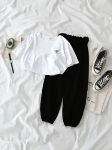 StyleCast Round Neck Short Sleeves T-Shirt With Trousers