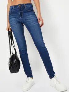 max Women Skinny Fit Mid-Rise Light Fade Stretchable Jeans