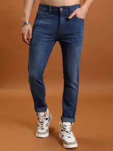 HIGHLANDER Men Skinny Fit Mid-Rise Light Fade Stretchable Jeans
