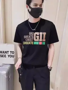 StyleCast Men Typography Printed Round Neck T-shirt