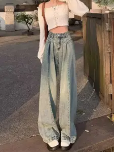 StyleCast x Revolte Women Relaxed Fit High-Rise Jeans