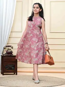 DMP FASHION Floral Print Cotton Longline Top