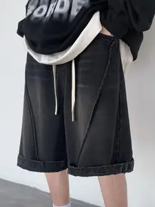 StyleCast Men Cotton Washed Loose Fit Denim Shorts Technology